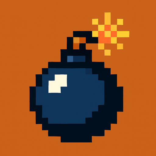 Pixel art Bomb..
In-Game asset.  High contrast.  No shadows