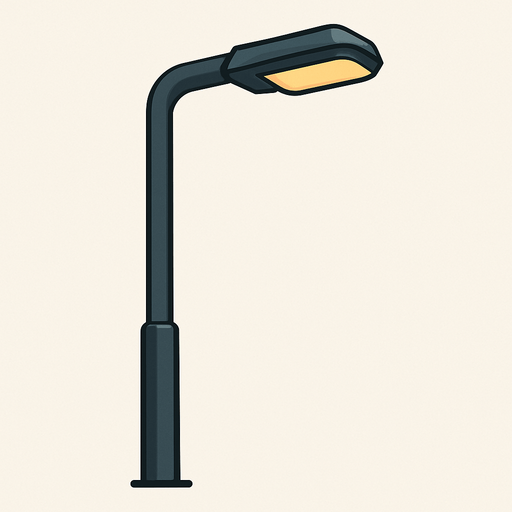 Modern sokak lambasi.
In-Game asset.  2d.  High contrast.  No shadows