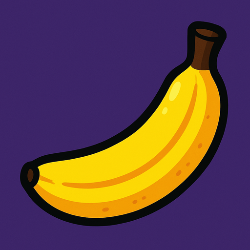 banana.
In-Game asset.  2d.  High contrast.  No shadows