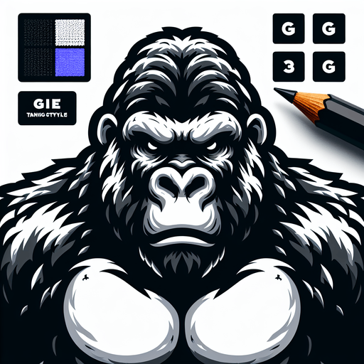 tagged Gorilla.
Single Game Texture.  In-Game asset.  2d.  Blank background.  High contrast.  No shadows