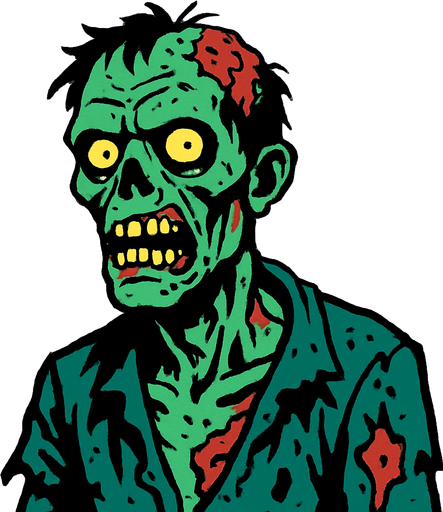 zombie.
2d.  High contrast.  No shadows