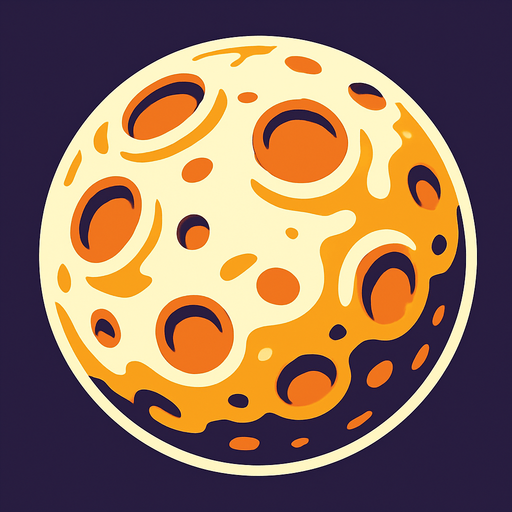 Moon.
In-Game asset.  2d.  High contrast.  No shadows