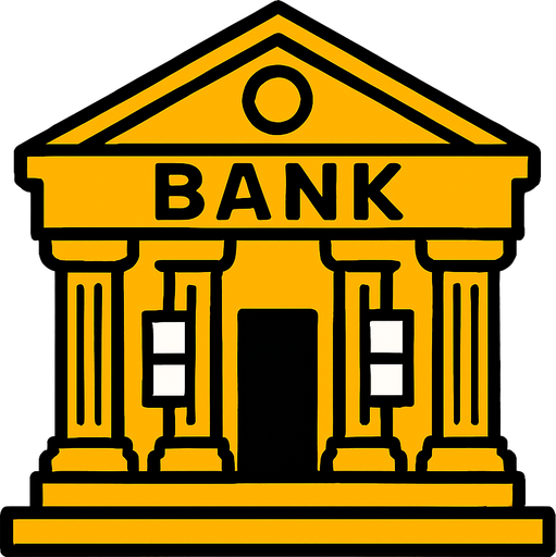 bank.
In-Game asset.  2d.  High contrast.  No shadows