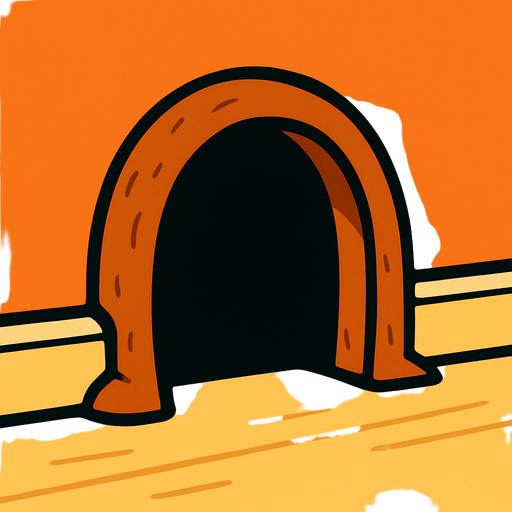 çizgi film fare yuvası.
In-Game asset.  2d.  High contrast.  No shadows