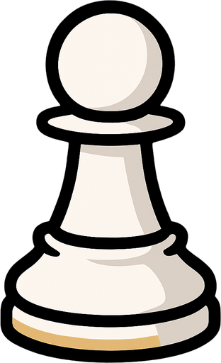 White Pawn Chess.
In-Game asset.  2d.  High contrast.  No shadows