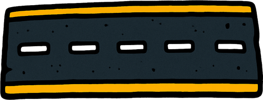 road.
In-Game asset.  2d.  High contrast.  No shadows