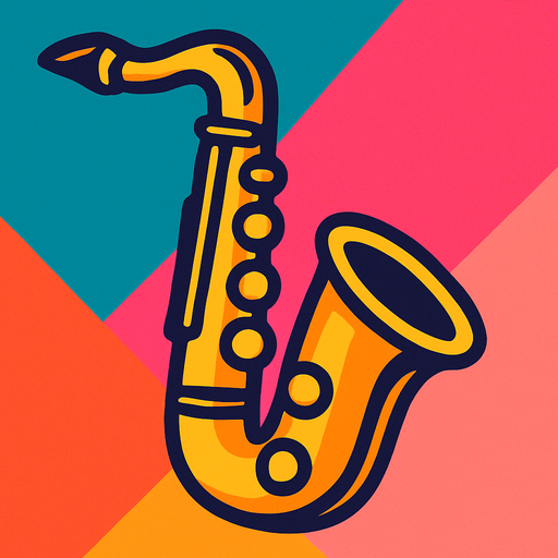 saxophone.
In-Game asset.  2d.  High contrast.  No shadows