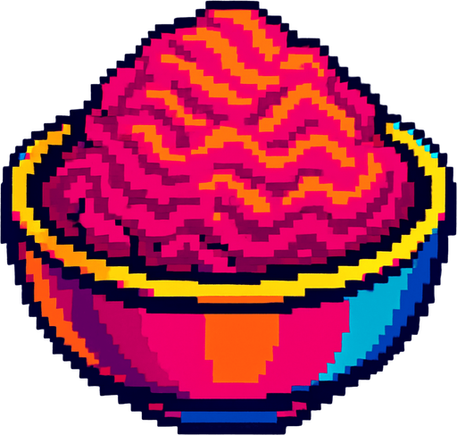 A ball of ground fish in a bowl.