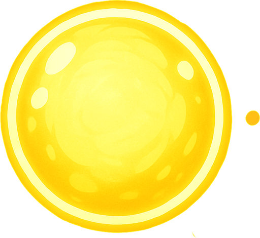 Bulle de lumière.
In-Game asset.  2d.  High contrast.  No shadows