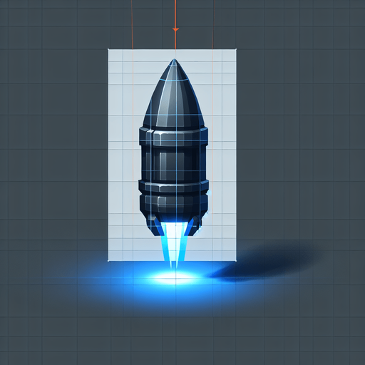 A laser bullet.
Single Game Texture. In-Game asset. 2d. Blank background. High contrast. No shadows.