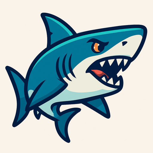 shark.
In-Game asset.  2d.  High contrast.  No shadows