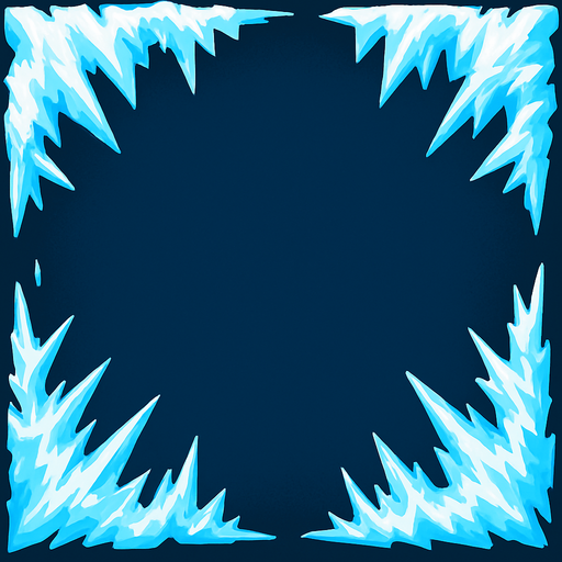 kenarlardan gelen donma efekti.
In-Game asset.  2d.  High contrast.  No shadows