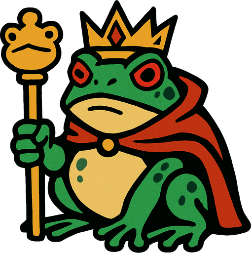 Kurbağa Lordu / Efsanevi Kurbağa.
In-Game asset.  2d.  High contrast.  No shadows