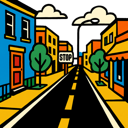 Street.
In-Game asset.  2d.  High contrast.  No shadows