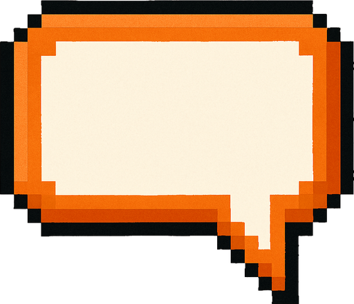 speek bubble, pixel arth.
