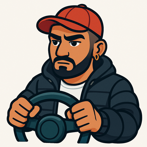 Turkish roadmen, holding steerwheel in the car 

2d.  No shadows. In game usage, no background