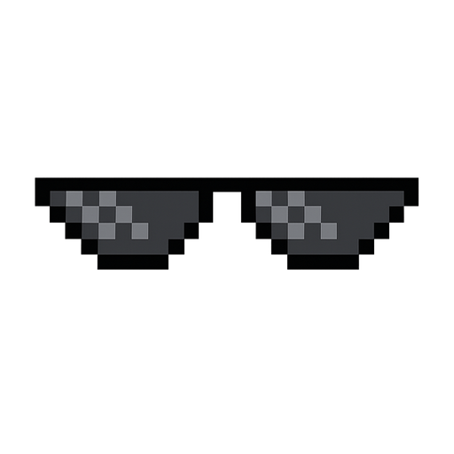 pixel sun glasses
. No background. Transparent background. Blank background. No shadows. 2d. In-Game asset. flat