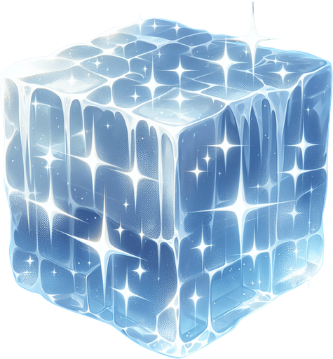 Ice.
Single Game Texture. In-Game asset. 2d. Blank background. High contrast. No shadows.