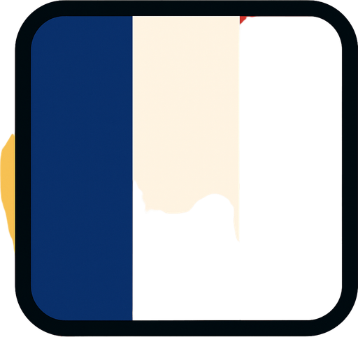 Заменить на французкий. Сохранить толщину рамки. Фон желтый