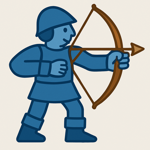 Add fingers to left hand. Make the bow and arrow wooden color.