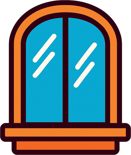 pencere.
In-Game asset.  2d.  High contrast.  No shadows