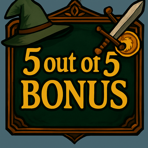 Her şey aynı sadece yazıyı düzenle; "5 out of 5 BONUS"