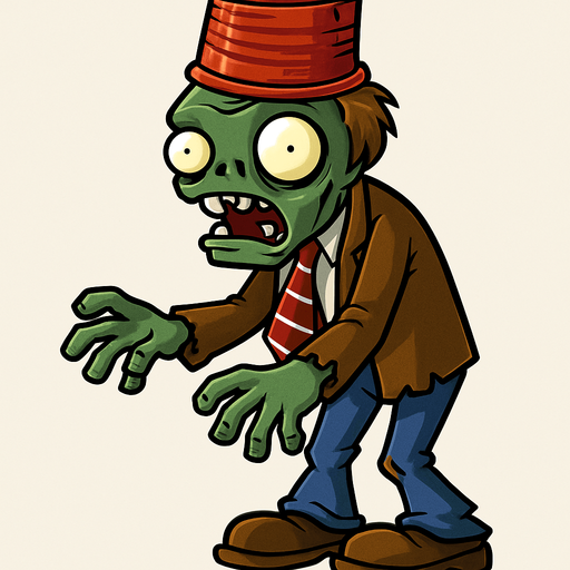 kankanlı zombi plants vs zombies.
In-Game asset.  2d.  High contrast.  No shadows
