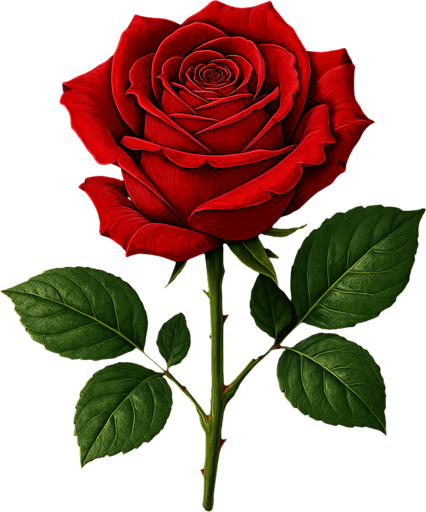 red rose realistic.
In-Game asset.  2d.  High contrast.  No shadows