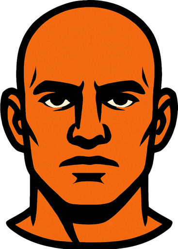 human head.
In-Game asset.  2d.  High contrast.  No shadows