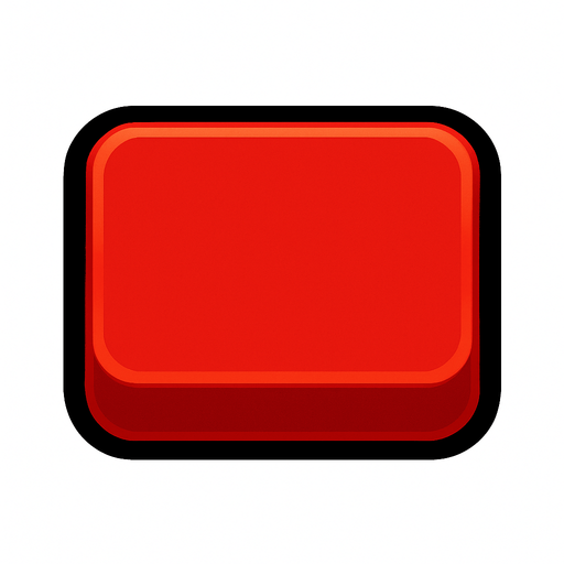 Haz un botón rojo.
In-Game asset.  High contrast.  No shadows