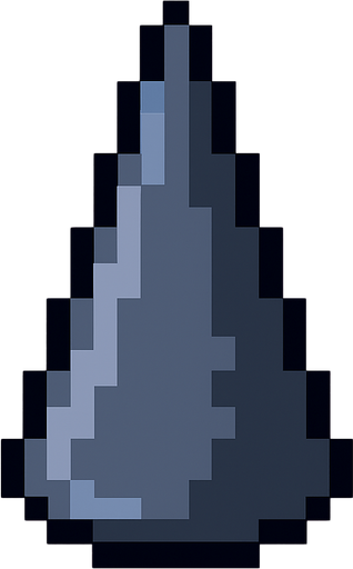 una pincho grande hecho con pixeles 
In-Game asset.  2d.  High contrast.  No shadows