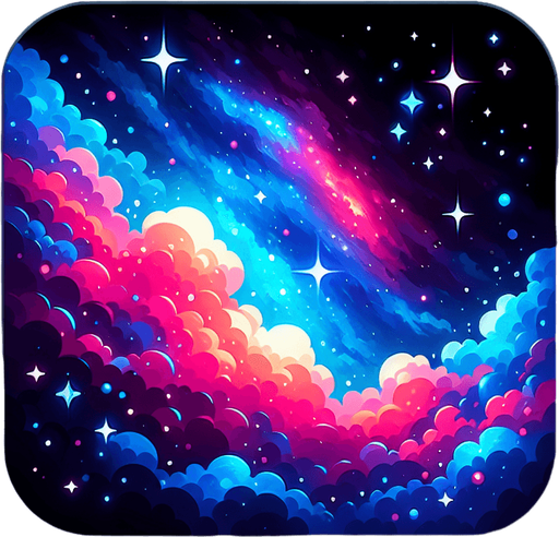 galaxy background.
Single Game Texture. In-Game asset. 2d. Blank background. High contrast. No shadows.