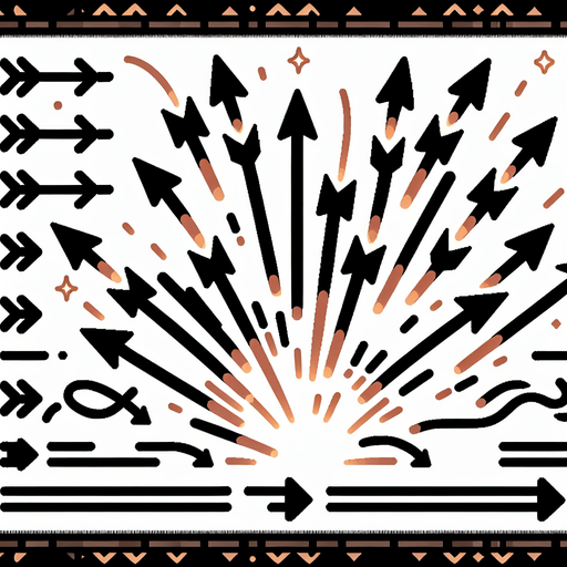 GIF animation of arrows  animation with a spark at the end of the sprite animation.
Sprite Game Texture. In-Game asset. 2d. Blank background. High contrast. No shadows.