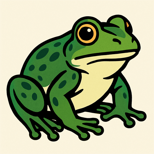 Yetişkin Kurbağa.
In-Game asset.  2d.  High contrast.  No shadows