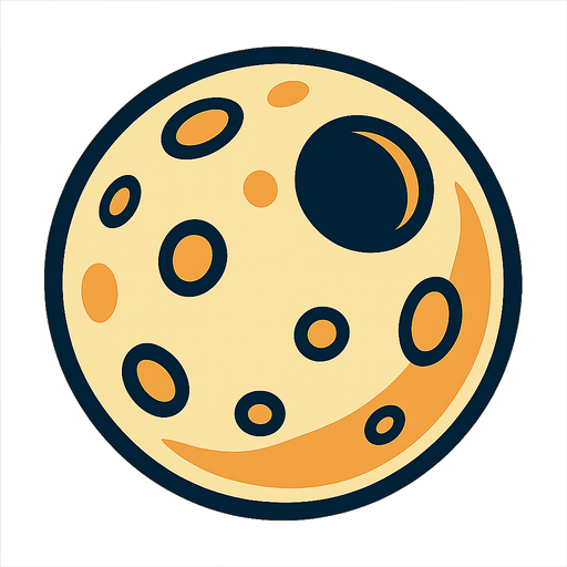 moon.
In-Game asset.  2d.  High contrast.  No shadows