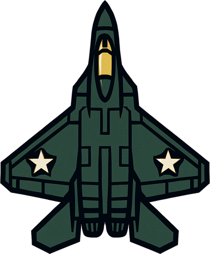 military plane. from top side 

In-Game asset.  2d.  High contrast.  No shadows