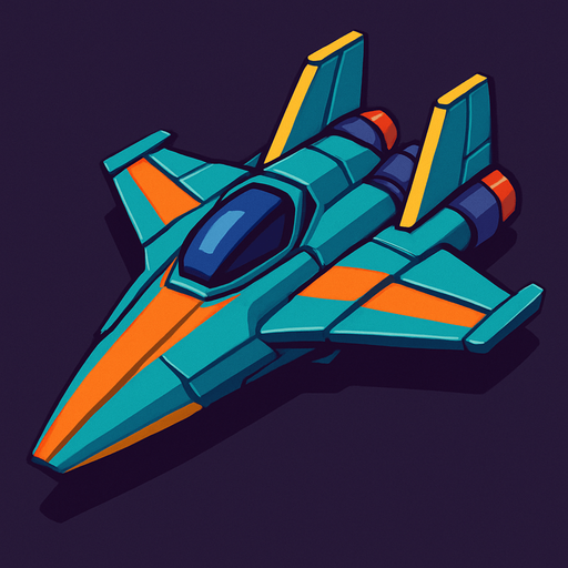 2d spaceship beatifull.
In-Game asset.  2d.  High contrast.  No shadows