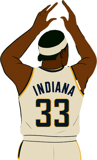 Give him a white headband and an Indiana pacers white uniform