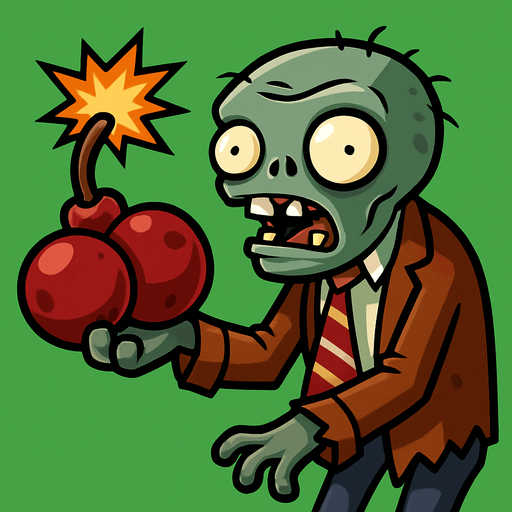 bombacı zombi plants vs zombies.
In-Game asset.  2d.  High contrast.  No shadows