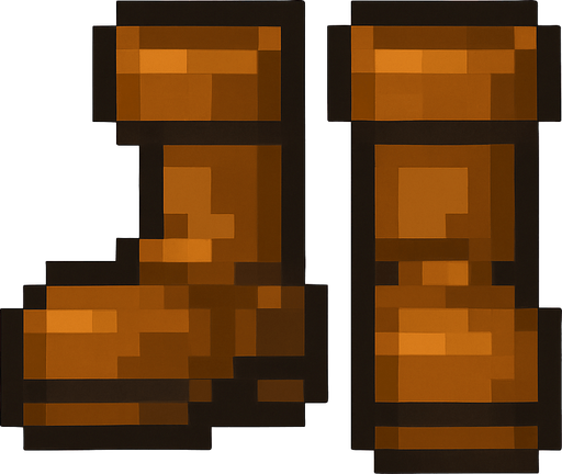 brown pixel 2dd game boots.
In-Game asset.  2d.  High contrast.  No shadows