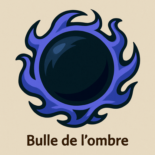 Bulle de l'ombre.
In-Game asset.  2d.  High contrast.  No shadows
