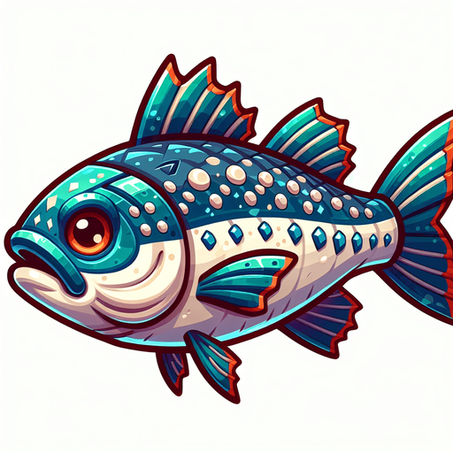 Рыба анимационная.
Single Game Texture. In-Game asset. 2d. Blank background. High contrast. No shadows.