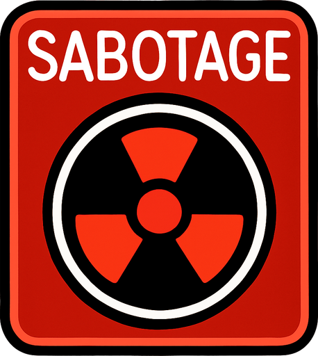 among us sabotageReactorButton.
In-Game asset.  2d.  High contrast.  No shadows