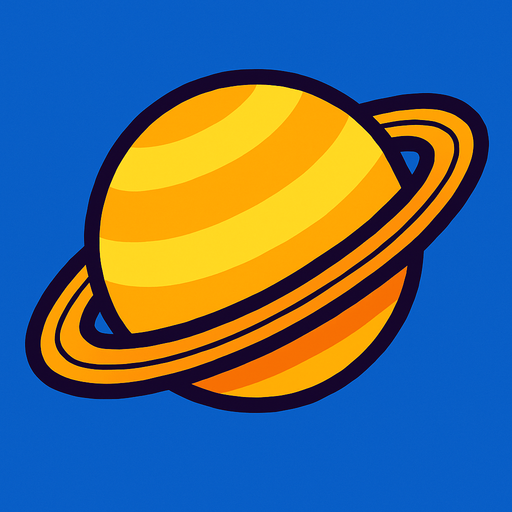 satürn.
In-Game asset.  2d.  High contrast.  No shadows