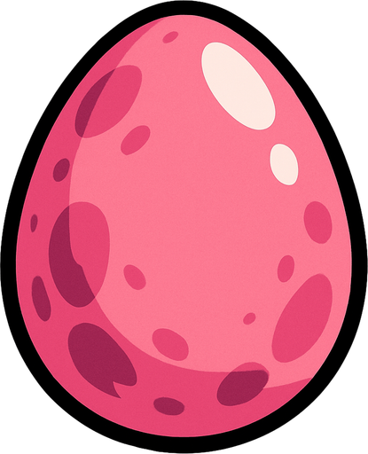 PINK EGG.
In-Game asset.  2d.  High contrast.  No shadows