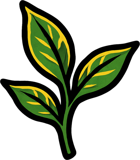 Tea leaf.
In-Game asset.  2d.  High contrast.  No shadows
