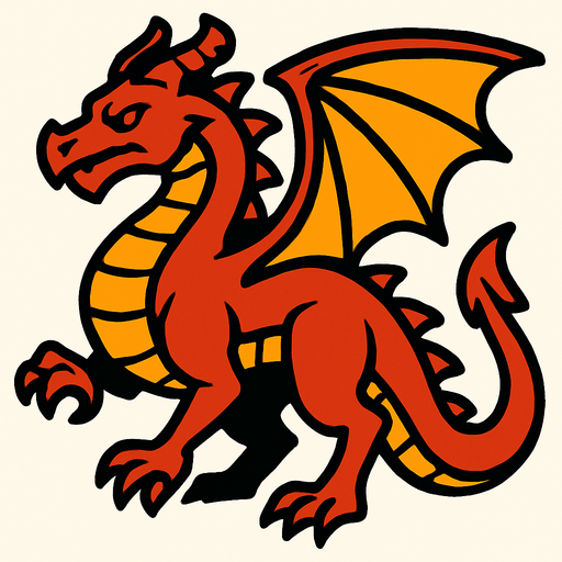 Dragon.
In-Game asset.  2d.  High contrast.  No shadows