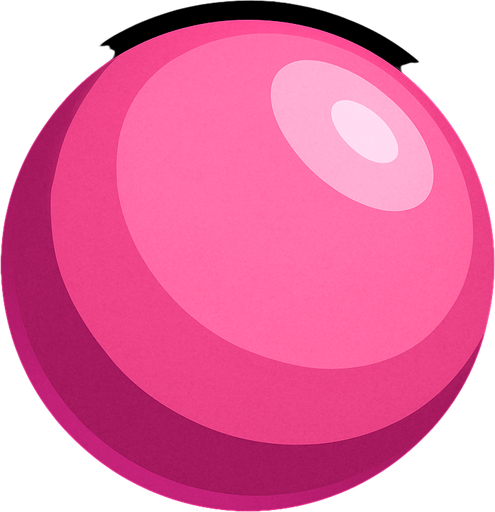 3d pembe daire.
In-Game asset.  2d.  High contrast.  No shadows