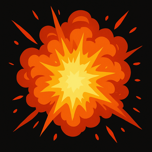 Make a explosion texture.
In-Game asset.  2d.  High contrast.  No shadows