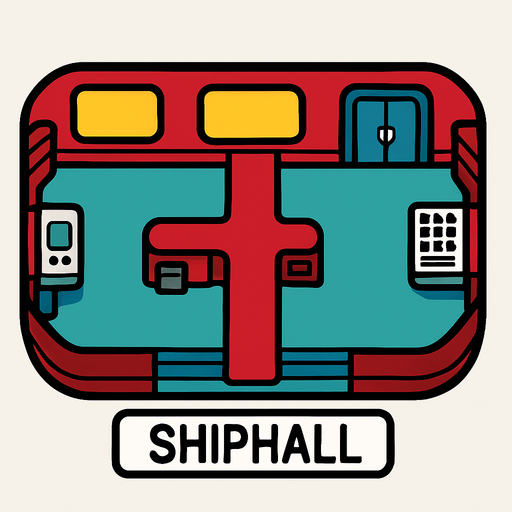 shiphall among us.
In-Game asset.  2d.  High contrast.  No shadows